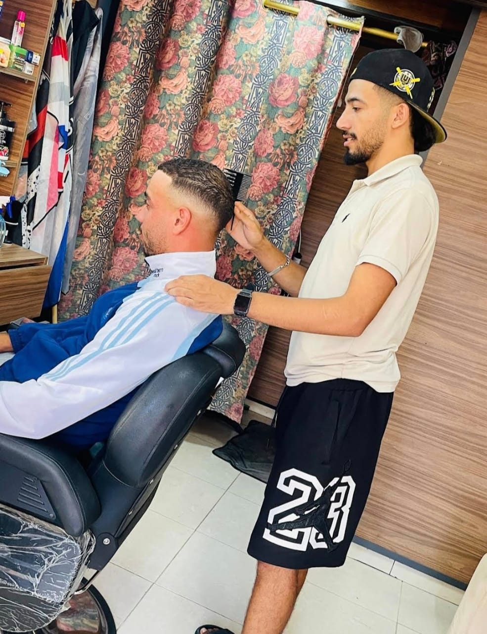 Hair and Beard service at Ashraf Barber Saloun